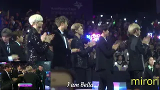 BTS reaction to EXO chen win best collaboration and Jungkook and Baekhyun interaction