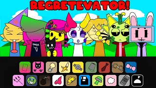 SPRUNKI X REGRETEVATOR! Normal Versions Vs Horror Versions