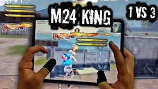 M24 KING 1 VS 3 | IPAD PRO M1 CHIP 4-FINGERS CLAW PUBG HANDCAM