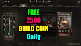 Night Crows Guild Order Event & FREE 2500 Guild Coin Daily