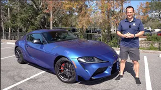 Is the 2023 Toyota GR Supra Manual a BETTER performance car than a Mustang GT?
