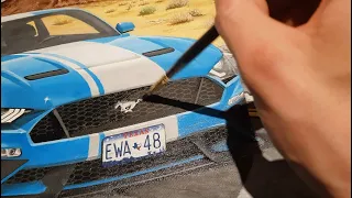 9 min time lapse Mustang painting