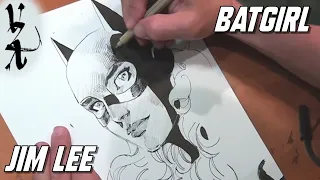 Jim Lee drawing Batgirl during SDCC @Home