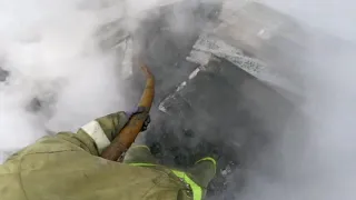 Ликвидации пожара на складе пилорамы в Дальнегорске