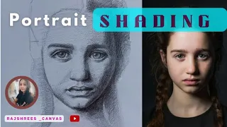 PORTRAIT Realistic Shading Without Blending Tool | Facial Features | Correct Way To Shade Portrait