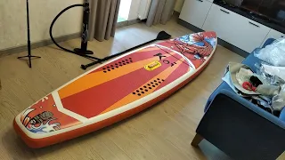 Распаковка SUP борда FunWater Koi Feath-R-Lite (оранжевый сап с рыбой)