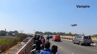 Microlight plane landing at Jakkur Aerodrome, Bengaluru.