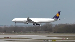 Lufthansa ► Airbus A340-600 landings & take off ✈ Munich Airport