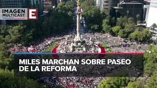 Así avanza la marcha de López Obrador rumbo al Zócalo