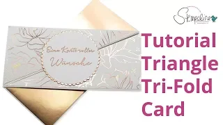 Tutorial Triangle Tri Fold Card Deutsch