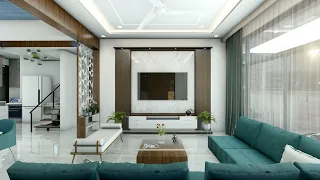 Minimalistic Living Dining Room Interior Design | 11x18 feet | Interior Design Ideas