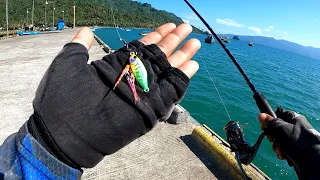 CASTING UL MICRO JIG 10 GRAM DI HAJAR IKAN BABON || CAST JIG PINGGIRAN LAUT