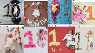 monthly baby photoshoot ideas...one month baby photoshoot ideas at home..first month baby photoshoot