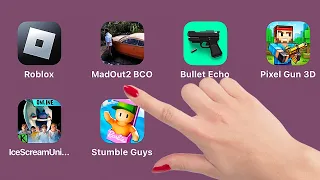 Roblox The Doors,Madout 2,Bullet Echo,Pixel Gun 3D,Ice Scream United,Stumble Guys