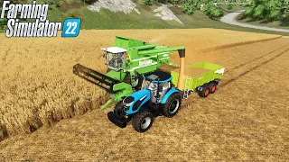 FS 22 Timelapse #7. The first production line is ready. Production of seeds. Wheat harvest.