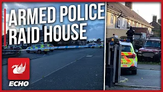 Dramatic footage shows the moment armed officers raid a house in Liverpool