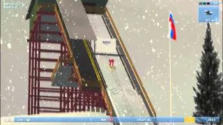 Deluxe Ski jump 4 - Planica - First Jump [Test] [HD]