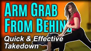 How to Fight Rear Arm Grab | Self Defense Moves | Kathy Long | FightFast