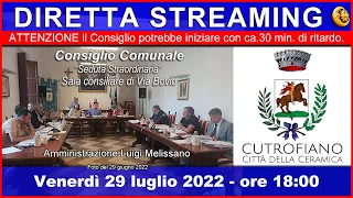 Consiglio Comunale di Cutrofiano 29/07/2022