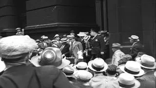 Newsreel 'Gangdom's "Big Shot" brought to trial! Crowds block Court House for gli...HD Stock Footage