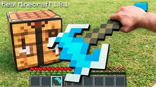 Minecraft in Real Life POV CRAFTING REALISTIC GOD SWORD in Minecraft Real POV Animation Skreeper