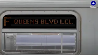 Openbve game R160B siemens F train showcase. F train exterior and interior sign set to Jamaica 179th