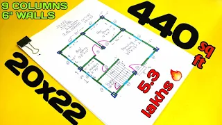 20 x 22 feet House Plan | 440 sq ft Indian House Plan| 20 x 22 Home Design| 20 x 22 House Floor Plan