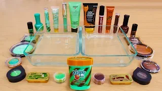 Mint vs Chocolate - Mixing Makeup Eyeshadow Into Slime! Special Series 99 Satisfying Slime Video