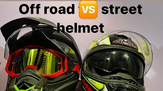 Off road helmet V/S street helmet  kon sa helmet acha hai highway pe