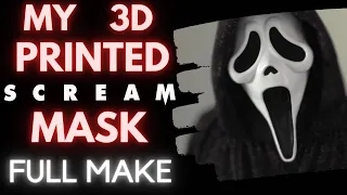 How to make Scream Ghostface Mask 3d printed - Full build