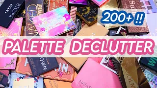 HUGE EYESHADOW PALETTE DECLUTTER: GETTING RID OF 50% OF MY PALETTES!