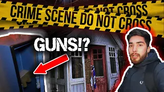 WE EXPLORED A CRIME SCENE IN AN ABANDONED HOUSE!! | WERE GUNS USED HERE!?