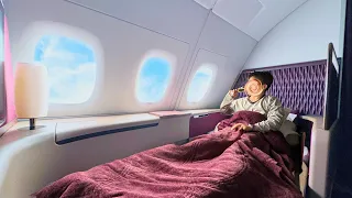 $8000 First Class on Qatar Airways | London 🇬🇧 - Doha 🇶🇦