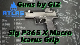 Sig P365-XMACRO NEW Icarus Precision Grip  Sig Custom Works SPECTRE COMP SLIDE. INTEGRATED COMP!