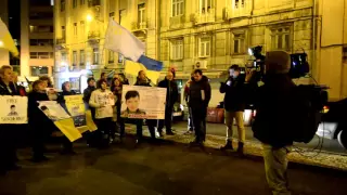 Українці Португалії розпочали сьогодні безстрокову акцію під посольством Росії в Лісабоні