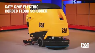 Cat® C20E Electric Walk-Behind Corded Auto Floor Scrubber