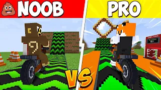 NOOB vs PRO: Super Mega Ramp Build Challenge in Minecraft!