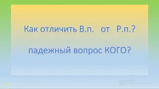 Винительный падеж или Родительный? (кого?)