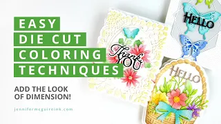 2 Ways: Coloring Die Cuts With Ink