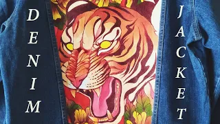 CUSTOM PAINTED DENIM JACKET // Time-lapse