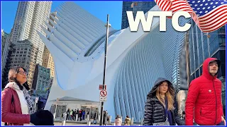 【4K】WALK New York City NY 2022 World Trade Center Memorial WTC NYC in Christmas