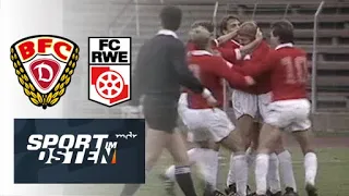 BFC Dynamo vs. Rot-Weiß Erfurt: Torfestivals 1984 und 1987 | Sport im Osten | MDR