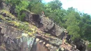 Lake Raystown cliff jumps - The really high one