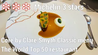 The World Top 3 Michelin Stars Restaurant Core by Clare Smyth Classic Menu-  Fine Dining London