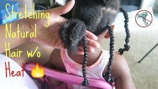 Natural Kids: Stretching Natural Hair WITHOUT Heat || African Threading|| Protective Styles