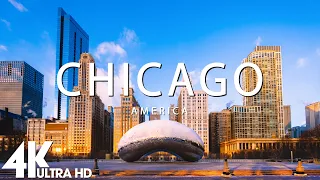 FLYING OVER CHICAGO (4K UHD) - Beautiful Nature Scenery with Relaxing Music - 4K VIDEO ULTRA HD