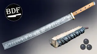 Forging a KATANA out of Old Concrete Iron