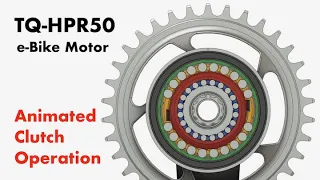 TQ-HPR50 e-Bike Motor - Animated Clutch Operation