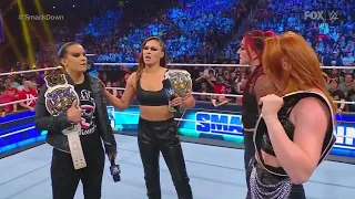 Ronda Rousey & Shayna Baszler Confront Alba Fyre & Isla Dawn