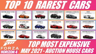 FH4 TOP 10 Rarest and Most Expensive Forza Horizon 4 Cars MAY TOP Auction House cars Legendary Rare